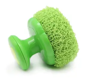 Polyestor fiber sprial scourer with kitchen cleaning no rust recyclable