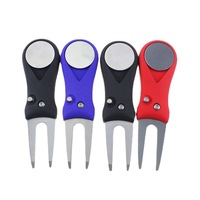 Vente en gros Outil Divot de golf Fourche de golf pliable en ABS Accessoires de golf Fourchette verte