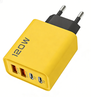 Cargador Multi-Puerto de 120W de Alta Calidad para Adaptador de Corriente Tipo C de 6A, Carga Rápida para Teléfono 15/16 Pro, Enchufe EU/US