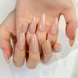 Ongles à Presser Haute Qualité Style Français Œil de Chat Aurore Amande en <span class=keywords><strong>Gel</strong></span> Doux, <span class=keywords><strong>Faux</strong></span> Ongles Autocollants Marque Privée pour Doigts - Product Image 5