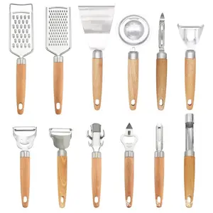 Gỗ xử lý tỏi Báo Chí pho mát vắt tay có thể mở khoai tây Peeler mở chai trứng Divider separator Rau công cụ