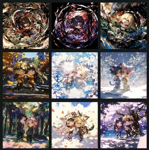 DM Wholesale Ninja Shinobi Anime Square Shikishi Art Board 15x15cm Blind Box 150 Pack Master Carton Retail Toy Supply - Product Image 6
