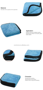 Serviette de séchage pour voiture EVERTOOL Car Care 1200gsm, bleu ciel, microfibre moelleuse, haute densité, pour le lavage et le detailing automobile - Product Image 6