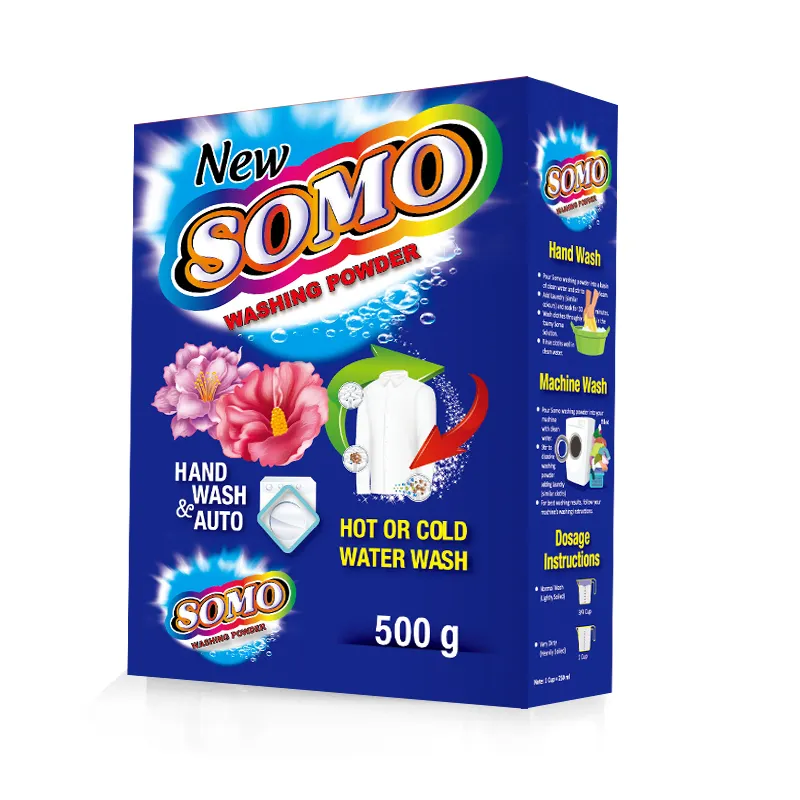 Imballaggio in cartone personalizzato gratuito da 500gr odore duraturo vestiti di alta qualità detersivo in polvere detersivo per bucato in polvere
