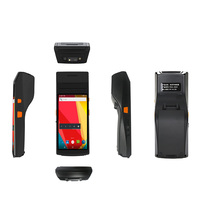 Terminal portátil PDA Android 4G para recopilación de datos con impresora térmica de 58 mm, Bluetooth, NFC y escáner de código de barras 2D para tiendas minoristas