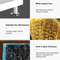 Ventes Directes d'Usine Moderne Lumière Étoile 3D LED Piste de Danse Matériel Aluminium Décoration Scène de Mariage