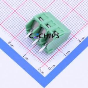 1733583 Screw Terminal Block Through hole Component (THT),P=5.08mm Connector 1x3P 5.08mm Green Through Hole - Product Image 2