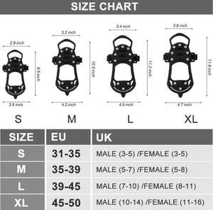 Prezzo di fabbrica antiscivolo pinze di ghiaccio per stivali scarpe da trekking all'aperto pinze da neve ramponi punte scarpe da neve - Product Image 4