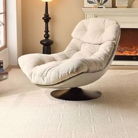 Fauteuil d'appoint individuel en forme de coquille d'œuf, pivotant et à bascule, pour salon, détente et balcon, Poltrona Girevole