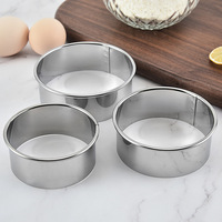 2025 nouveaux outils de gâteau ronds en acier inoxydable moule à Biscuit et moule de coupe de peau de boulette pour Gadget de cuisson de cuisine et cuisson