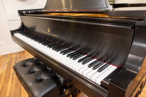 Pianos à queue Steinway A3 de qualité supérieure, 6'4'', en ébène satiné, d'occasion, 1921, rares, étirés - Product Image 2