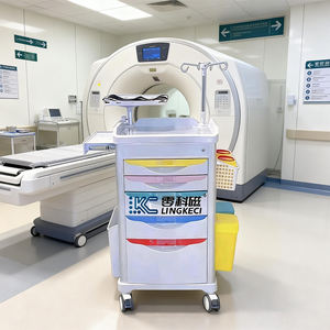 Troli Medis Darurat Non-Magnetik dengan Papan <span class=keywords><strong>Defibrillator</strong></span> dan Braket Oksigen Tersembunyi - Product Image 1