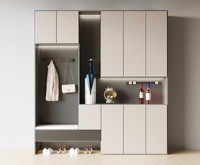 Meuble à chaussures moderne haut de gamme sur mesure avec compartiment dissimulé pour l'entrée et la décoration de toute la maison