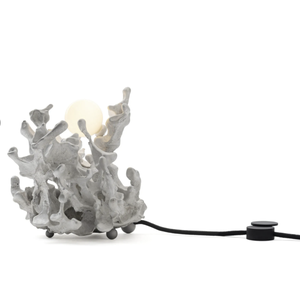 BO <span class=keywords><strong>CCI</strong></span> 44 #   Lampe de table suspendue en aluminium effet grotte naturelle, lustre en verre à forme aléatoire, échantillon physique de lampe de plafond - Product Image 4
