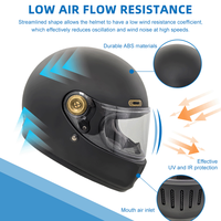 Casque de moto rétro vintage ABS intégral de haute qualité pour le sport automobile et le karting – Vente en gros