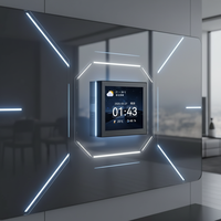 YUSHUN YC717-01FD Touch-LCD-Bildschirm Fenstersteuerung mit LED-Beleuchtung ABS & Glas Kabelgebunden