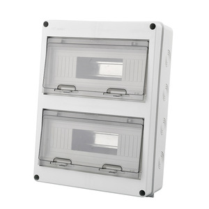 กล่องจ่ายไฟฟ้ากันน้ำกลางแจ้งขนาดเล็ก 2 วงจร IP65 กล่องสวิตช์อากาศพลาสติก ABS สีเทา เวินโจว - Product Image 2