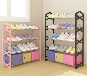 Commercio all'ingrosso semplice a 4 strati in metallo moderno soggiorno mobili <span class=keywords><strong>rosa</strong></span> <span class=keywords><strong>scarpiera</strong></span> - Product Image 1