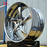 Jantes forgées chromées concaves profondes 5x120 5x112 5x114.3 en 2 pièces pour voitures de tourisme et véhicules de luxe, compatibles JDM S14 S15 350Z