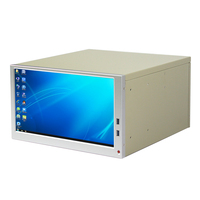 OEM White Wall Mount 4.5u Server case Chassis 400mm kedalaman dengan tampilan LCD industri Pc Mini Itx casing komputer