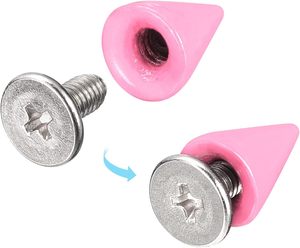 Uxcell Kits de clous coniques et rivets à visser en métal X mm pour vêtements, ceintures, sacs, chaussures, artisanat du cuir DIY, rose - Product Image 4