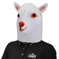 Masque amusant en latex d'alpaga, accessoire de costume animal pour fêtes d'Halloween, événements de carnaval et vente en gros de nouveautés