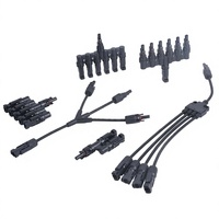 Connecteur de branche solaire étanche IP67 30A 50A 1000V avec contacts en alliage de cuivre et boîtier PC PA pour système d'énergie solaire