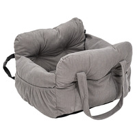 Coussin de voiture carré solide et protecteur pour animaux de compagnie, lit de voyage moderne et tendance pour chiens et chats, siège de sécurité