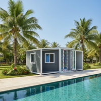 Maison conteneur modulaire légère, durable, de couleur claire, extensible, préfabriquée, villa moderne, assemblage rapide, couleur personnalisée