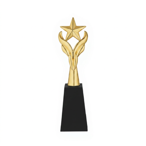 Trofeo de metal duradero para reconocimiento del éxito, premios de campeonato y ceremonias de logro con base negra. - Product Image 1