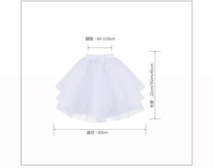 घुटने के 3 स्तरित फीता क्रेनलाइन छोटी पेटिकोएट अंडरस्कर्ट आधा पर्ची घास स्कर्ट किशोर शादी के कपड़े के लिए - Product Image 2