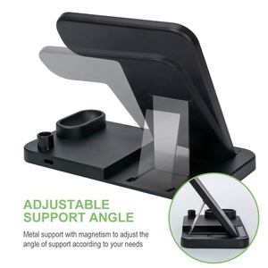 Cargador universal QI <span class=keywords><strong>para</strong></span> teléfono móvil, cargador inalámbrico rápido 4 en 1 de 10W, <span class=keywords><strong>base</strong></span> de carga estándar - Product Image 3
