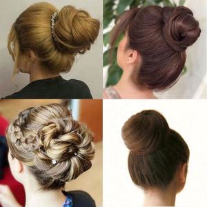 Chignon élégant en cheveux humains indiens 100% Remy, de qualité supérieure, sans capuchon, avec un élastique souple - Product Image 6