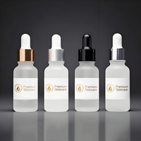 Flacon compte-gouttes en verre dépoli WOGU 20ml 30ml 50ml 100ml vide pour lotion, essence, sérum, fond de teint, emballage cosmétique et soins de la peau