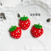 Diy Handgemaakte Ambachten Leuke Hars Simulatie Hangers Fruit Aardbei Kawaii Cabochons Resin Flat Terug