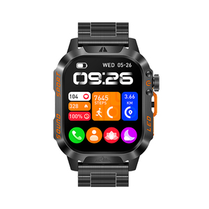 Reloj Inteligente Táctico de Camuflaje EDS HT46 para Hombre, Pantalla de 2.01, Resistente al Agua IP68, Batería de 1200 mAh, Correa de Metal - Product Image 2