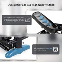 Wellshow sports Stepper for Exercise Mini Stepper Machine avec bandes de résistance avec moniteur LCD Mini vélo d'exercice