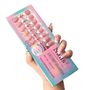 150 Uñas Postizas 3 en 1 con Base y Primer Preaplicados, Reutilizables, Extensión <span class=keywords><strong>de</strong></span> Uñas, Puntas <span class=keywords><strong>de</strong></span> Uñas <span class=keywords><strong>de</strong></span> <span class=keywords><strong>Gel</strong></span> Francés - Product Image 4