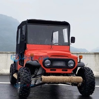 ZHENDA Popular Classic, Mini Jeep de 250cc, Cuatro Ruedas, Gasolina, Todoterreno, 4 Asientos, Cuero Suave, para Transporte Especial