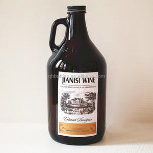 Botellas de Vidrio Ámbar de California con Asa y Tapa Sellada de 1L <span class=keywords><strong>2L</strong></span> 4L para Cerveza Artesanal, Elaboración Casera de Bebidas, Almacenamiento de Bebidas, Elegantes y Duraderas - Product Image 5