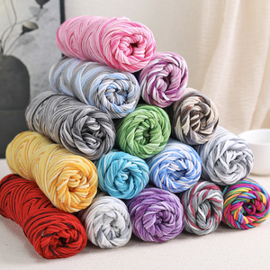 Fil mélangé coton/acrylique multicolore 8 brins, filé à l'anneau, haute ténacité, pour tricot à la main, 100g, teint, recyclable - Product Image 6