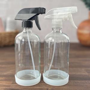 Botella Boston Ecológica Recargable de 16 oz, Transparente, Color Ámbar <span class=keywords><strong>Azul</strong></span> Cobalto, con Funda de Silicona y Tapa/Pulverizador para Limpieza - Product Image 5