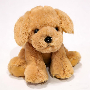 Peluche personalizzato 3D realistico a forma di cane giallo da 8 pollici, morbido e coccolabile, ideale come regalo di compleanno per bambini. - Product Image 1