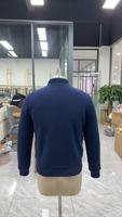 Veste en tricot légère pour homme avec fermeture éclair et doublure en fourrure complète en option, cardigan en mélange de laine pour le printemps et l'automne, vente en gros
