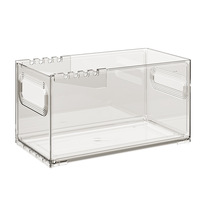 Boîte de rangement extensible transparente et durable sans BPA, longueur réglable, pour livres, bureau, armoire