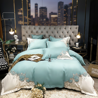 Parures de lit de luxe en coton 100% 400TC pour lits doubles, queen et king, draps brodés et housses de couette – Vente en gros à prix abordable
