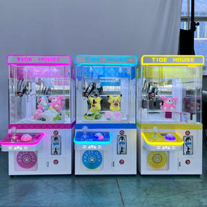 キッズ アーケード コイン式 ハッピーベイビー スモール トイ クレーン ホワイト ミニ クローマシン コインアクセプター付き ドールハウス 玩具 販売 - Product Image 1