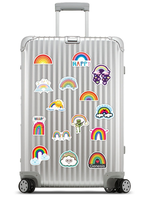 Bestseller 50 Stück Cartoon Regenbogenbrücke PVC-Aufkleber Kinder-Deko Vinyl-Graffiti für Laptop Notebook Handy Trendprodukt