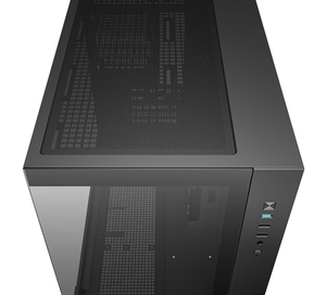 Caja DeepCool CG330 blanca y negra Micro-ATX sin pilares con vista al mar, de doble cámara, con vidrio templado para juegos, compatible con enfriador de 360 mm. - Product Image 5