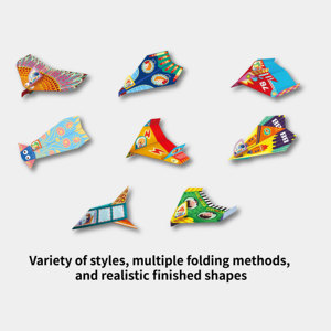 Vente flash - Jeu d'<span class=keywords><strong>origami</strong></span> d'avion à faire soi-même pour enfants, papier pliable 3D simple face - Product Image 3
